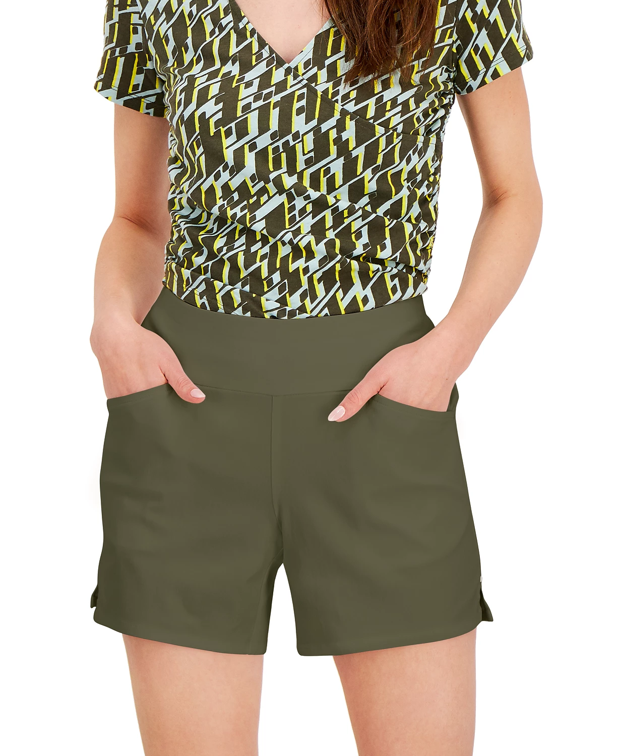 Shorts de puxar Verde