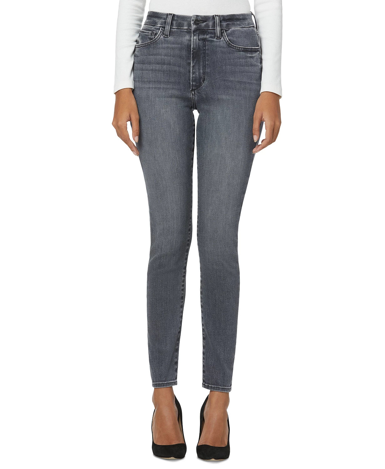 Calça Jeans Leg Straight Cinza