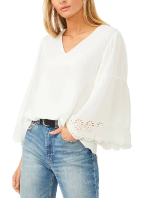 Camisa com Manga Esvoaçante